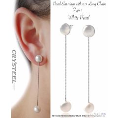 Crysteel®  lógós  fülbevaló - Pearl