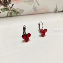 Swanis®  kristályos francia kapcsos fülbevaló - Lina red