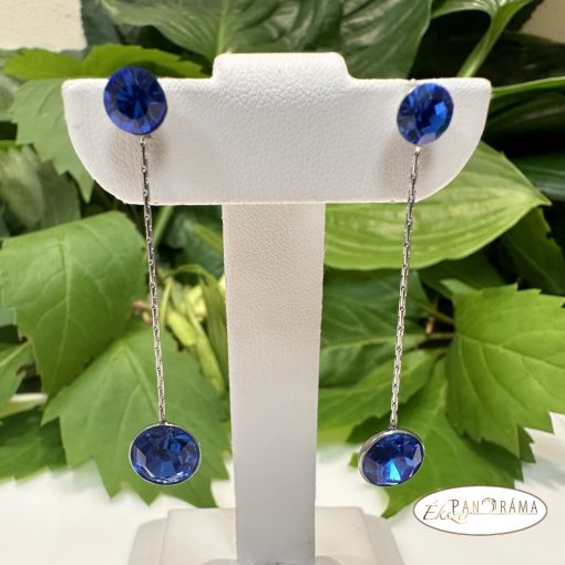 Swanis®eredeti kristályos, beszúrós, lógós fülbevaló - Eden Blue