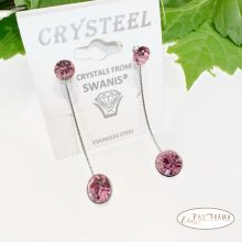 Swanis®eredeti kristályos, beszúrós, lógós fülbevaló - Eden Rose