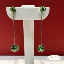 Swanis®eredeti kristályos, beszúrós, lógós fülbevaló - Eden Green