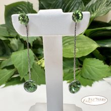 Swanis®eredeti kristályos, beszúrós, lógós fülbevaló - Eden Green