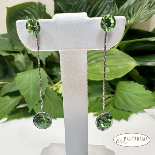 Swanis®eredeti kristályos, beszúrós, lógós fülbevaló - Eden Green