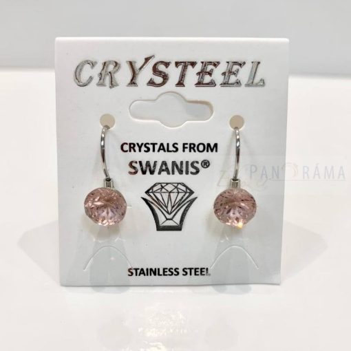 Swanis®  kristályos francia kapcsos fülbevaló - Evolet rose