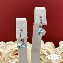 Antiallergén, Swanis® párna kristályos, francia kapcsos fülbevaló - Lili Light turquoise 10