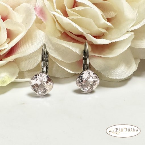 Antiallergén, Swanis® párna kristályos, francia kapcsos fülbevaló - Lili  light rose 10