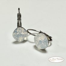 Antiallergén, Swanis® párna kristályos francia kapcsos fülbevaló - Lili white opal 10