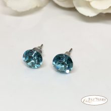 Swanis®  kristályos fülbevaló 8 mm - aquamarine opál