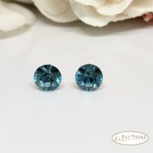 Swanis®  kristályos fülbevaló 8 mm - aquamarine opál