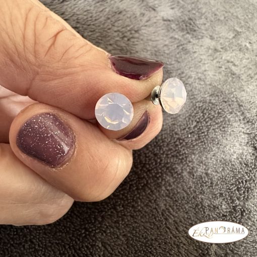 Swanis®  kristályos fülbevaló 8 mm - opal rose