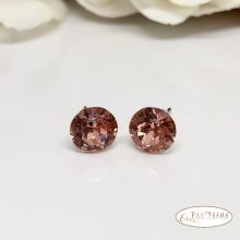 Swanis®  kristályos fülbevaló 8 mm - light peach