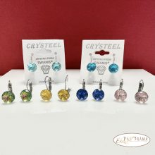 Swanis®  kristályos francia kapcsos fülbevaló - Evolet sapphire 10
