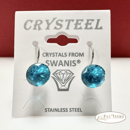 Swanis®  kristályos francia kapcsos fülbevaló - Evolet turquise 10