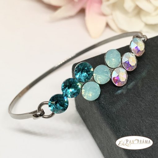 Swanis® eredeti kristállyal készült karperec -  Berry Turquise mix 67