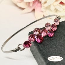 Swanis® eredeti kristállyal készült karperec -  Berry Rose mix 67