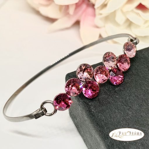 Swanis® eredeti kristállyal készült karperec -  Berry Rose mix 67