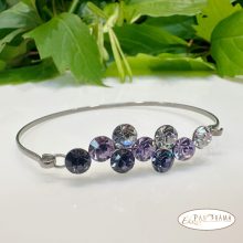 Swanis® eredeti kristállyal készült karperec -  Berry violet mix 67