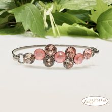 Swanis® eredeti kristállyal készült karperec -  Berry peach mix 67