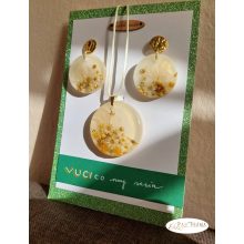 Kézműves, egyedi fülbevaló és medálos lánc szettben - Clarity