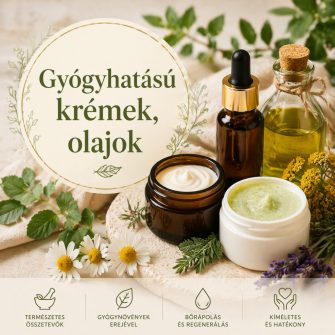 Gyógyhatású krémek, balzsamok, olajok