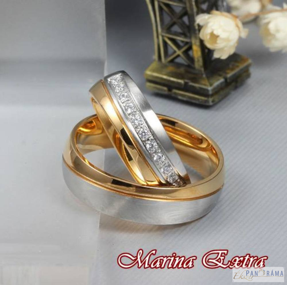 Nemesacél női karika gyűrű - Marina extra